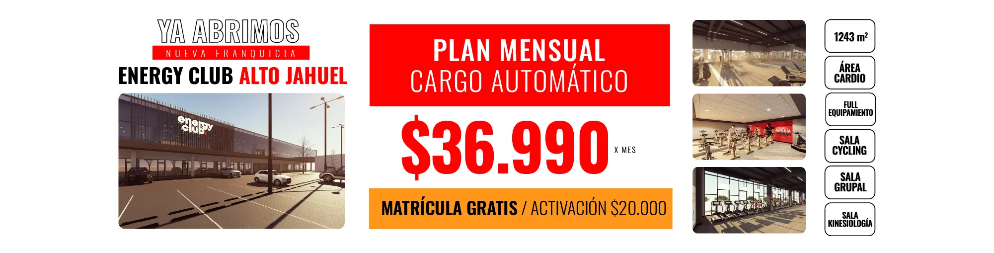 Información para clubes franquicia Energy Club.