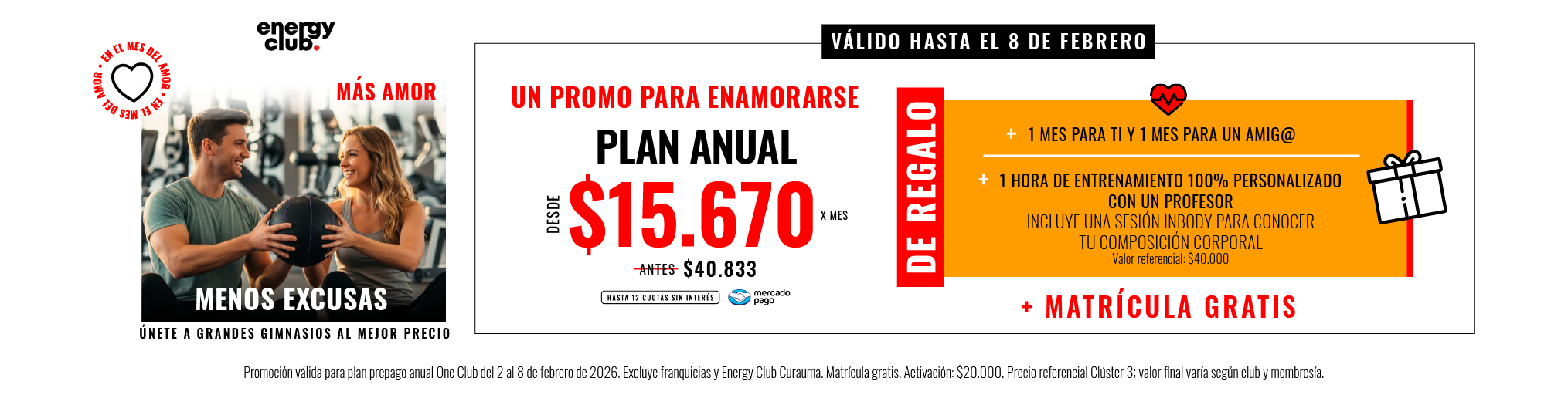 Cyber: grandes descuentos en Energy Club